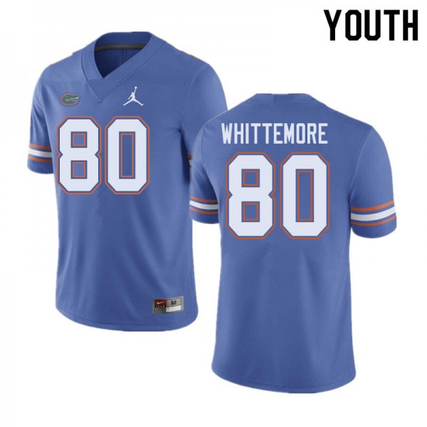 Jordan Brand Youth #80 Trent Whittemore Florida Gators College Football Jersey Blue
